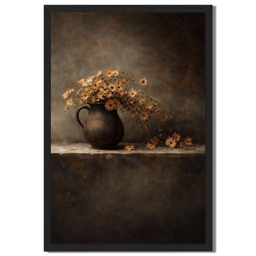 Framed daisy flower - framed, pitcher